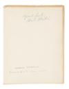 CHAPLIN, CHARLES. Menu from the Rainbow Room nightclub at Rockefeller Center, Signed and Inscribed, Good luck / Charlie Chaplin,